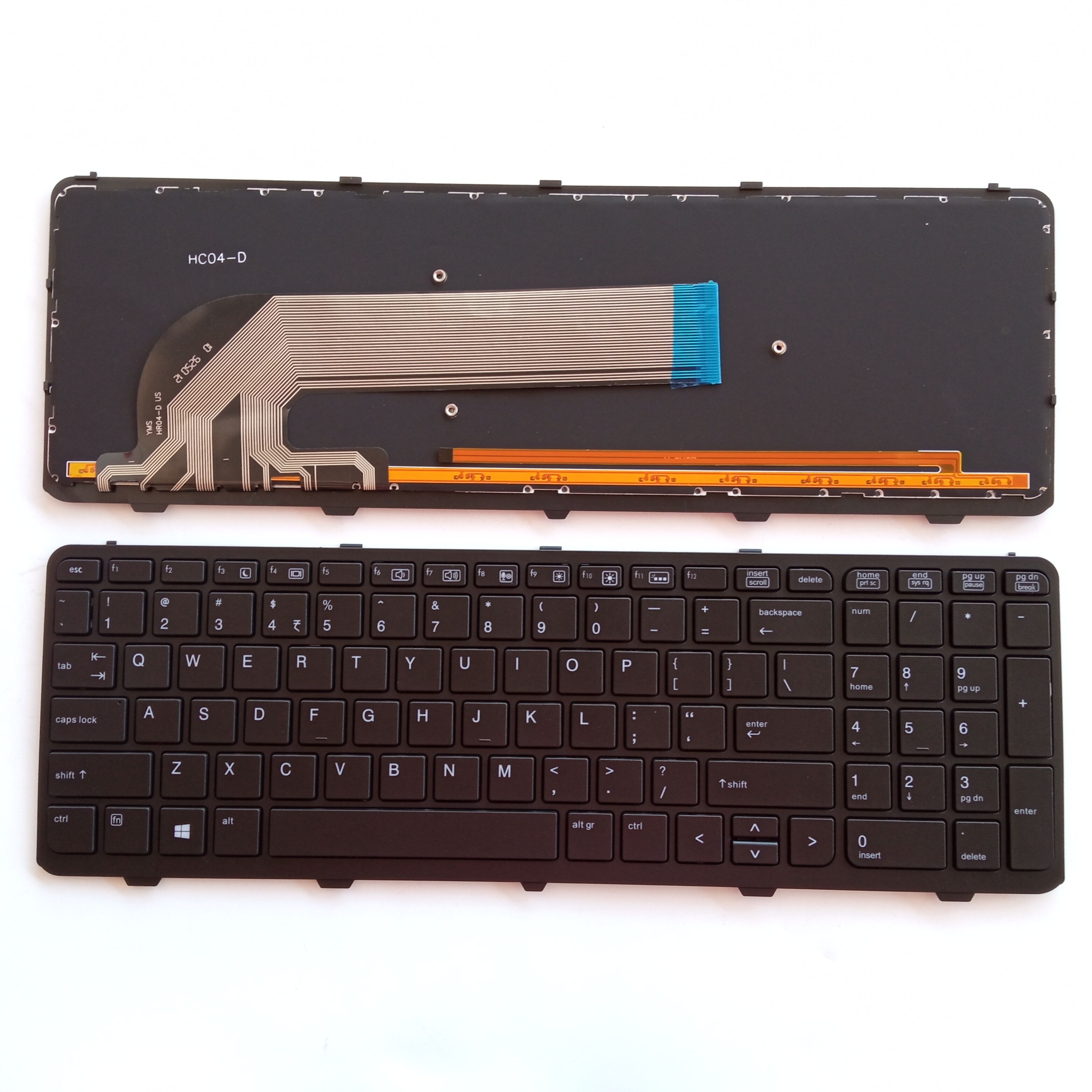 Picture of New Replacement Laptop Keyboard For HP 450G1/470G1/455G1/450G0/455G0/455G2 BLACK FRAME BLACK Backlit (OEM) US Layout